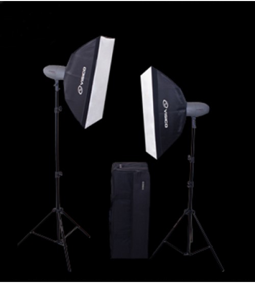 Visico VL-300 HH Softbox Kit 2 Flash Head